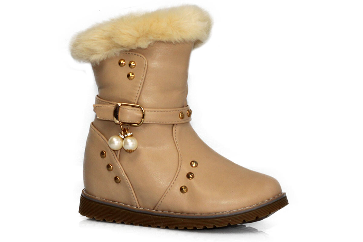 Winterstiefel Für Mädchen - Warme Prinzessinnenstiefel Mit Seitlichem Reißverschluss