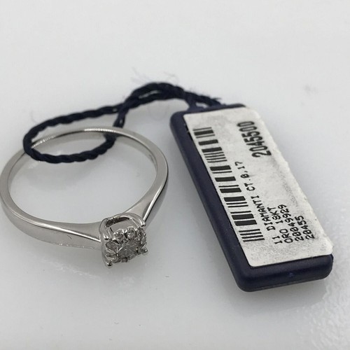 Damiani Illusion Diamond Engagement Ring 18k White Gold 0.17 Cttw Size 6.5 - Picture 4 of 8