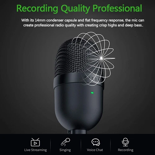 Razer Seiren Mini Microphone Ultra Compact Condenser Recording Gaming USB Mic AU - Picture 7 of 20
