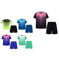 Kids Boys Training Athletic Uniform Football Game Sports Set Soccer Tracksuit