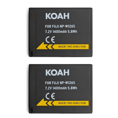 Koah Pro Fujifilm NP-126S Two Pack Rechargeable Battery 1400mAh and Dual Charger - Picture 3 of 10