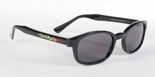 KD's Original Sunglasses,  Black Frame / Smoke Lens / FLAMES