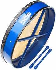 18" INCH BLUE IRISH BODHRAN DRUM 2 Beaters Tippers DEURA SDC Brand