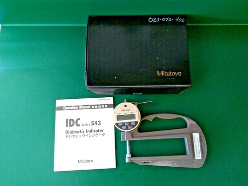Mitutoyo No. 547-320 Thickness Gage, with IDC Digimatic No. 543-111B Indicator