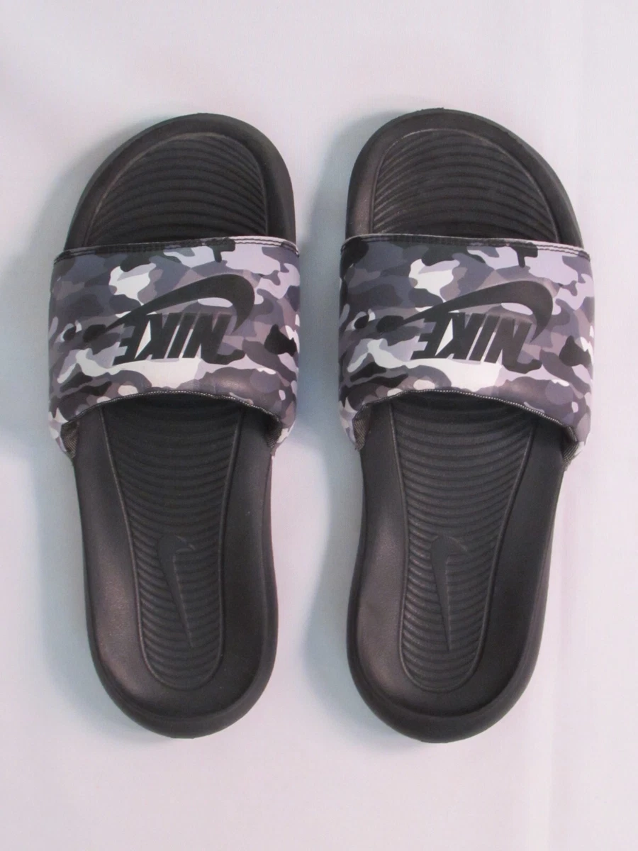 cueva Nuevo significado Sustancial MEN'S NIKE KAWA CAMO SLIDES, BLACK/GREY, SIZE 7 | eBay