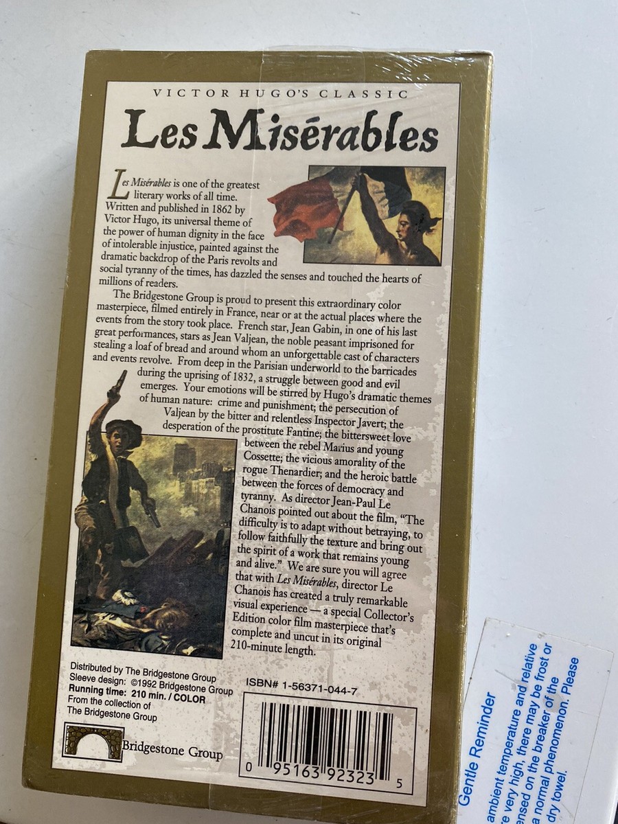 SEALED VHS LES MISERABLE ORIGINAL UNCUT | eBay