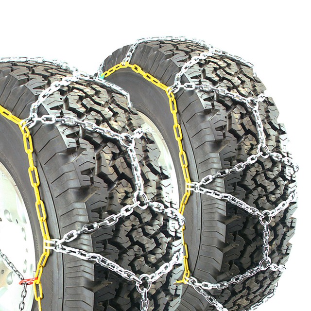Titan Diamond Pattern Alloy Square Tire Chains On Road Snow 4.7mm 35x12