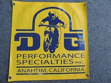 Old School Style DG  Vintage Motocross Shop Garage Banner Honda XR 75 KX CR YZ