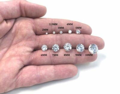 Orecchini A Perno In Oro Giallo 9kt Con Zirconia Cubica Rosa 3mm | Gioielli Fatti A Mano UK Con Confezione Regalo - 2