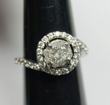 1.81cts Gray Rough Diamond Ring, Uncut Raw Gray Diamond Sterling silver Ring