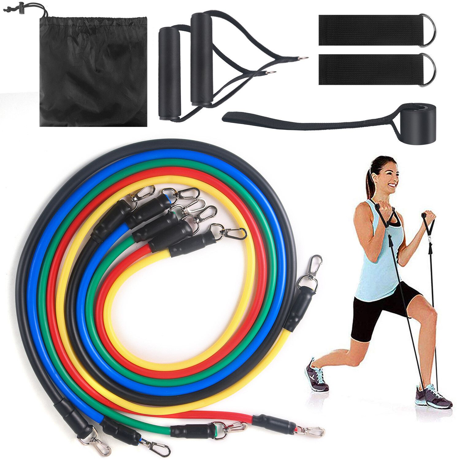 Fitness Resistance Bands Strength Exercise 11pcs / Set Sport Elastic Rope