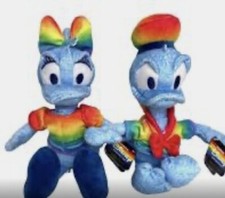 Disney Rainbow Plush Donald Duck Daisy Duck 9 Small Plush Toys Set NEW LBGTQ