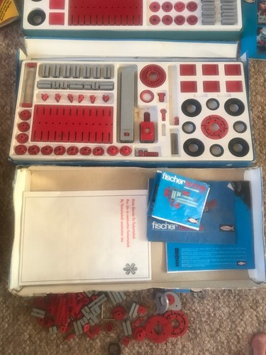 Vintage Fischertechnik Sets x3 Hobby Toy Manuals & Spare Parts - Made ...