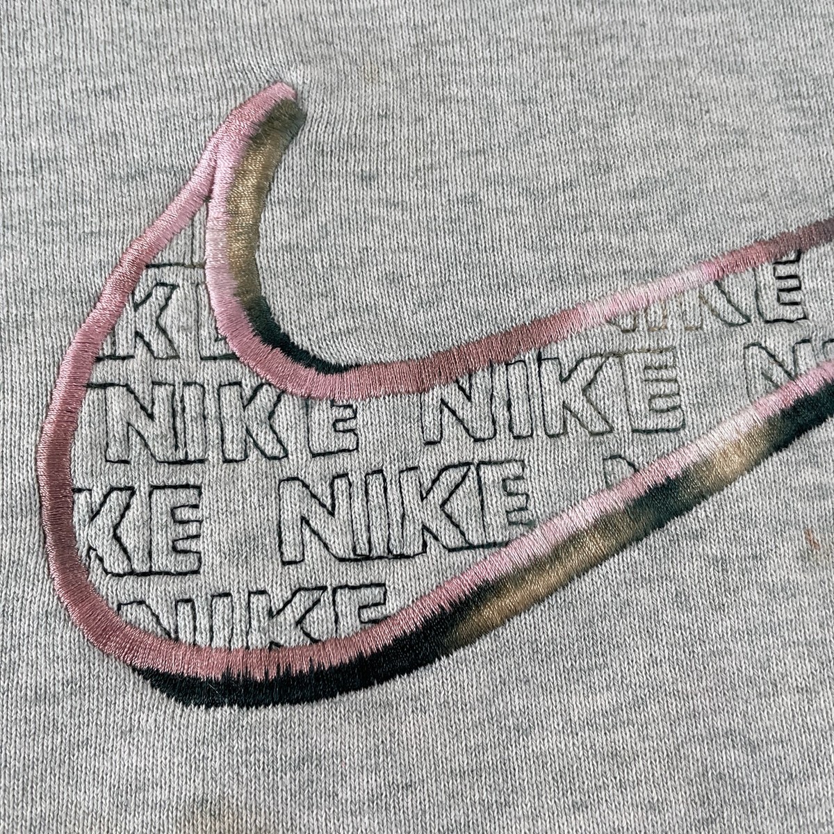 Vintage Nike Sweatshirt Adult XL Grey Pullover Swoosh Spell Vintage Nike Sweatshirt Adult XL Grey Pullover Swoosh Spell