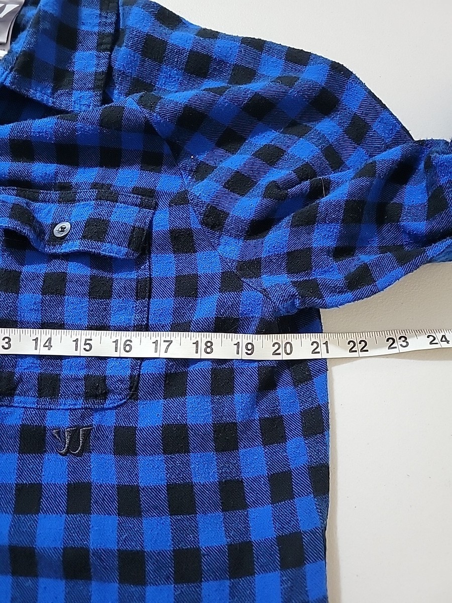 ★★New Balance★★ Weki Check Shirt Black 3243ST401619 Rare WARRIOR New Balance Sz L Mens Check Plaid Blue Black