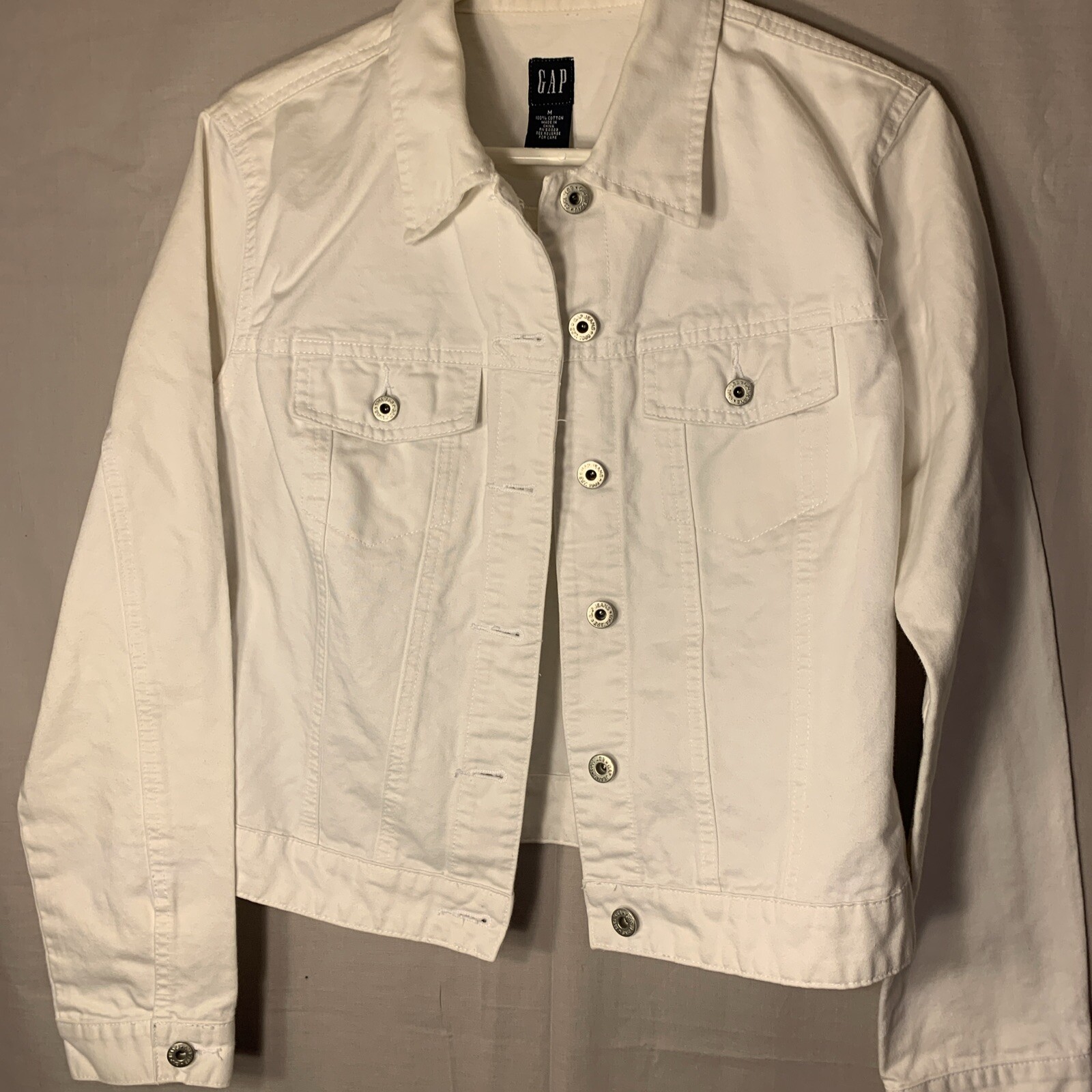 Gap White Denim Jacket - image 1