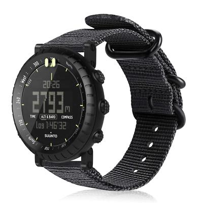 For Suunto Core Watch Band Premium Woven Nylon Sport Strap with Metal Buckle