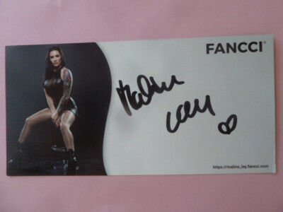 Malina Lay - Model / Erotik, FANCCI Autogrammkarte (105x210mm)
