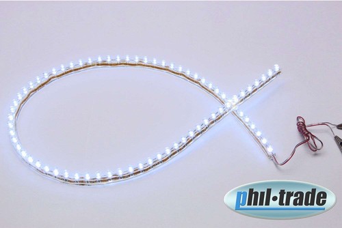 72cm 72 LED Moulure Rayures Blanc Barre Lumineuse Étanche Aquarium Clair de Lune - Picture 3 of 3