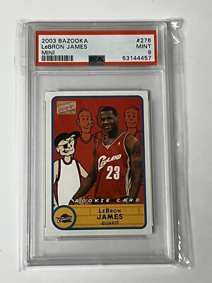 2003 Topps Bazooka LeBron James MINI ROOKIE RC #276 PSA 9 MINT Cavs Lakers | eBay
