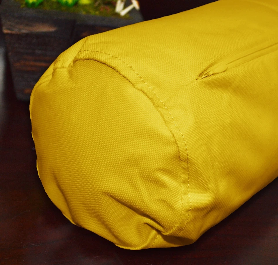PL01g Amarillo Impermeable Exterior*CUBIERTA DE REFUERZO* Tubo Largo Yoga Cuello Rollo FUNDA Foto 3 de 4