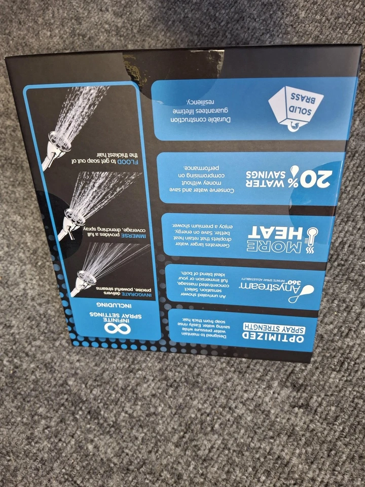 Cabezal de ducha Speakman Icon 48 corrientes ajustes infinitos SR-2256-E2 cabezal de ducha Foto 2 de 4