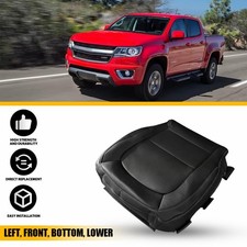 Left Bottom Leather Seat Cover For 2015-2022 Chevrolet Colorado Gmc Canyon Black