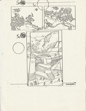 1981 HEAVY METAL "TAARNA Sequence Mutant Barbarians" 3 Panel MOBIUS 8.5" x 11"