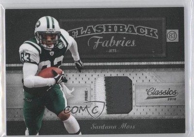 2010 Panini Classics Flashback Fabrics Prime 42/200 Santana Moss #24 0a1