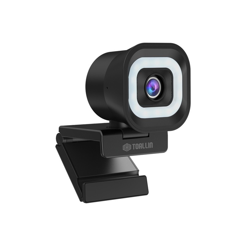 TOALLIN 4K PDAF UHD Webcam 5-Level Ring Light,USB Connectivity,Plug-and-play,NEW