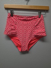 Aerie Womens Swim Suit Bikini Bottoms Hi Rise Small Bright Neon Beach Summer
