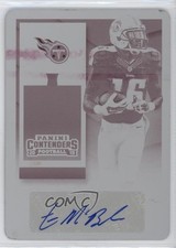 2015 Contenders Rookie Ticket Printing Plate Magenta 1/1 Tre McBride Auto 06yt