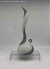 L'ORCHIDEE White Black Striped Any Room Home Decorative Goose Neck Glass Vases — photo 1