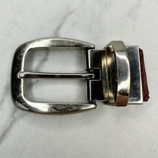 Silver Tone Reversible Simple Basic Belt Buckle