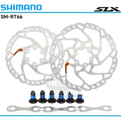 Shimano SLX SM-RT66-S/M 160mm/180mm Disc Brake Rotor 6 Bolts W/ Spacer In Bulk