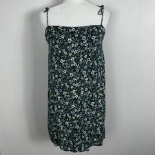 Reformation Agean Green Floral Mini Dress Womens Size 8 Tie Shoulder Romantic