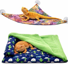 Bearded Dragon Tank Accessories, Reptile Bedding Hammock Soft Fabric