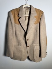 Vintage Pendleton High Grade Western Wear Wool Blazer 42 Suede Yoke Ranch Cowboy