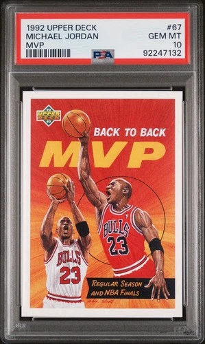 1992 Upper Deck - #67 - MVP - Michael Jordan - PSA 10