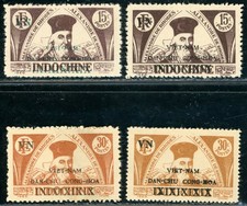 VIETNAM D.R. 1945-46 MINT NG SET #1L2+b-1L3+b ALEXANDRE DE RHODES !! S286