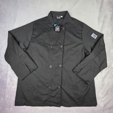 Chef Revival Chef's Cool Crew Jacket Unisex Large Black Uniform Work J061BK New
