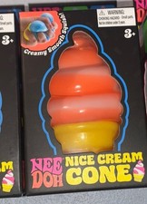 New Doh Nice Cream Cone -NEW Orange Color Sensory Fidget Squishy