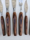 MCM Danish Modern Steak Knives & Carving Set Teak Handles Mode Danish — photo 3