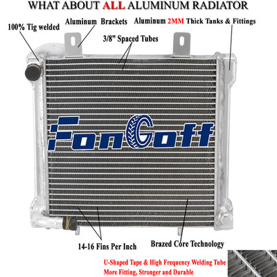 Aluminum Radiator Fit 00-04 Polaris Sportsman 400 500 Magnum 500 ATP 500.