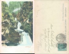Upper Falls Arthog 1908 postmark Landscapes Seascape