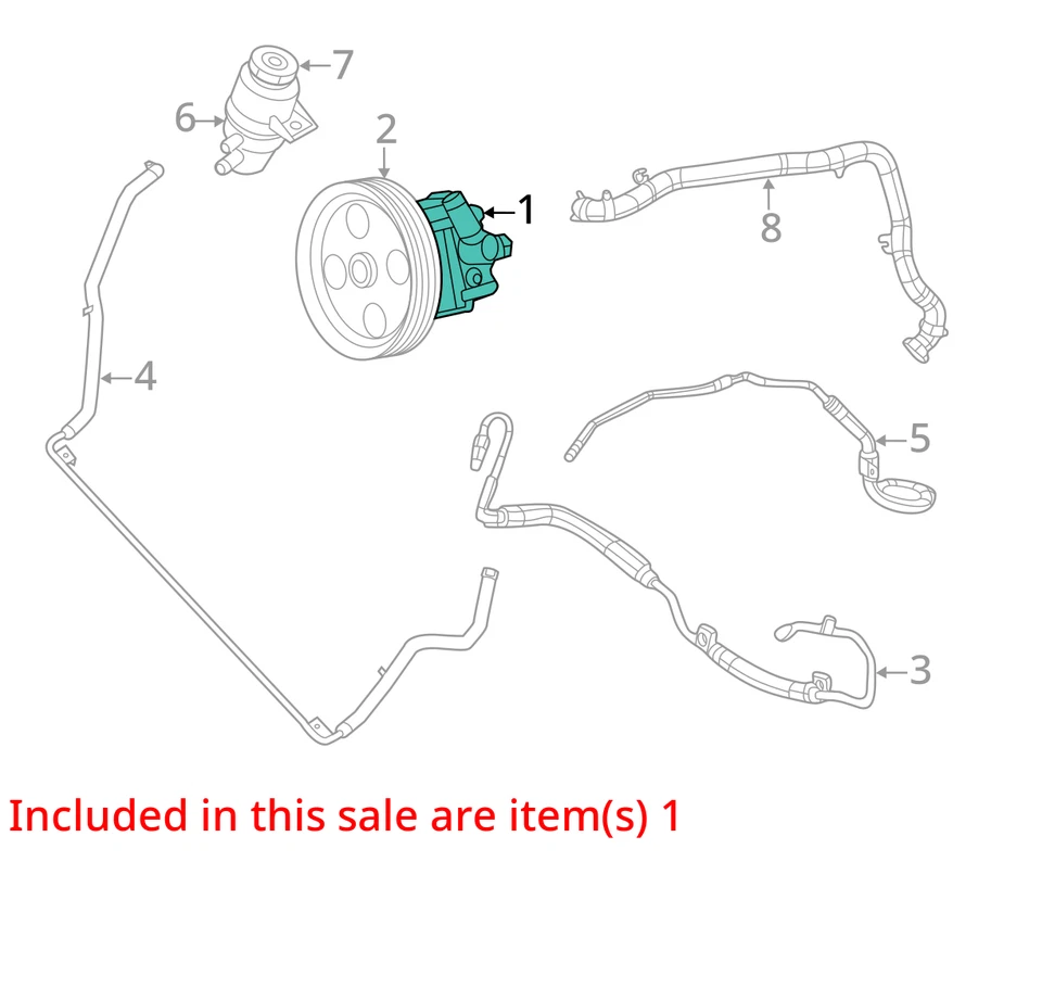 2011-2016 Chrysler Town & Country Power Steering Column Pump Oem B6XVW - Image 3 of 4
