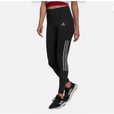 NWT Adidas AEROREADY Activated Tight 7/8 Black Leggings Women's Size Medium