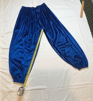 Harem pants royal blue velveteen one size