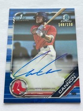 2019 Bowman Draft Chrome 1st Blue Refractor Auto Cameron Cannon #CDA-CCA 149/150