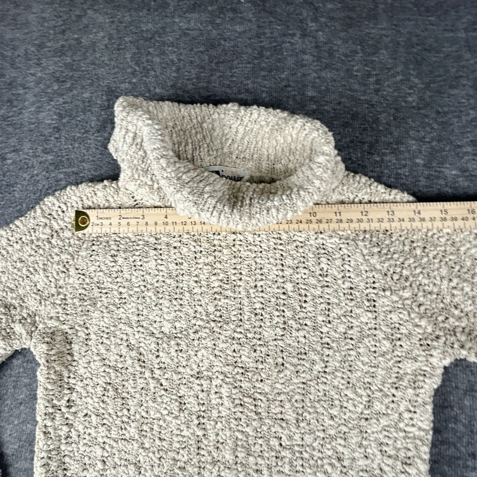 Vintage Pallas Hand Loomed Sweater Womens XS Linen Blend Crochet Made in Ireland - Image 4 of 4